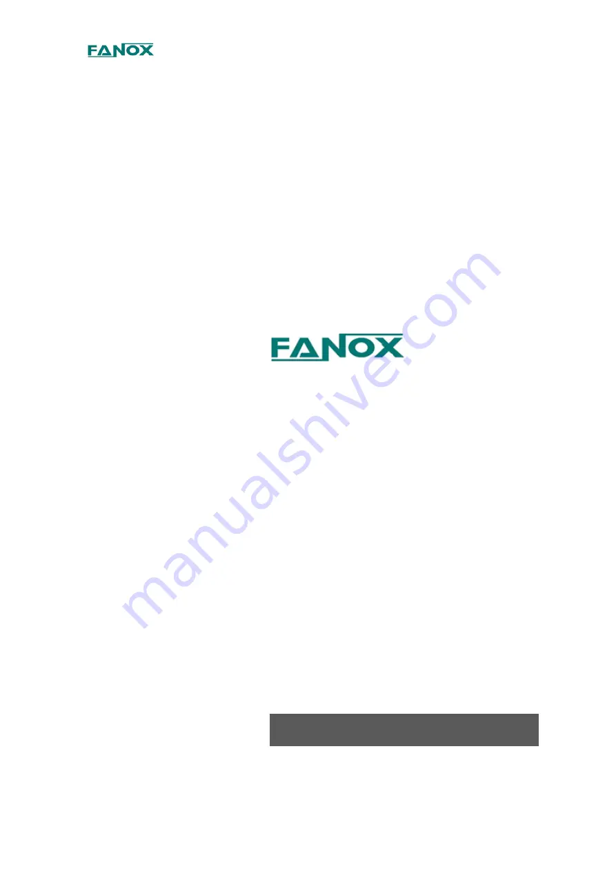 FANOX SIA D User Manual Download Page 1