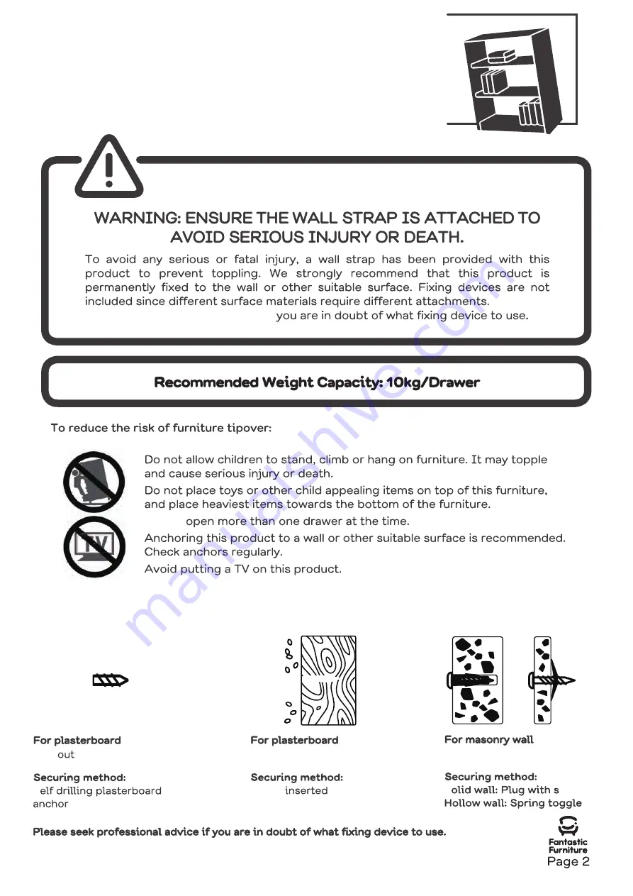 fantastic furniture Arcadia Assembly Instructions Manual Download Page 2