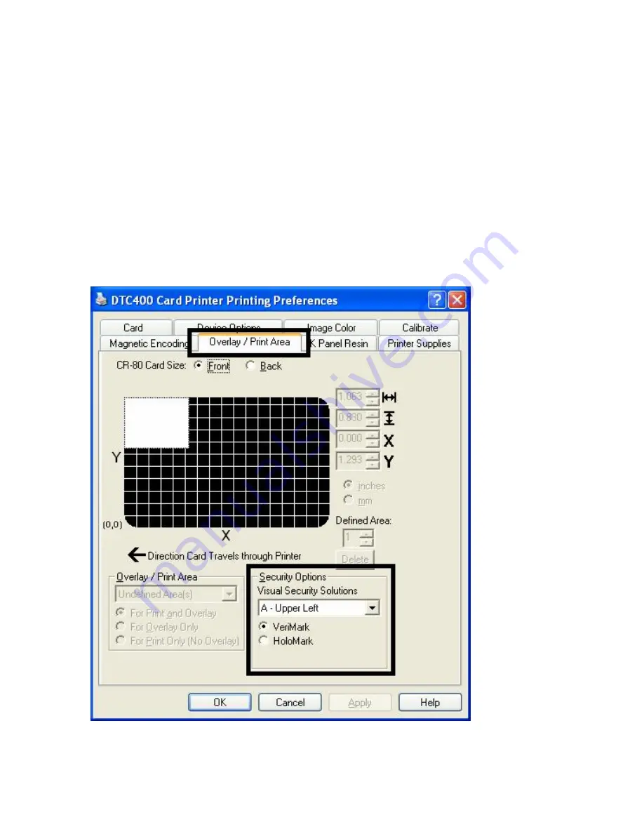 Fargo FARGO DTC 400 User Manual Download Page 244