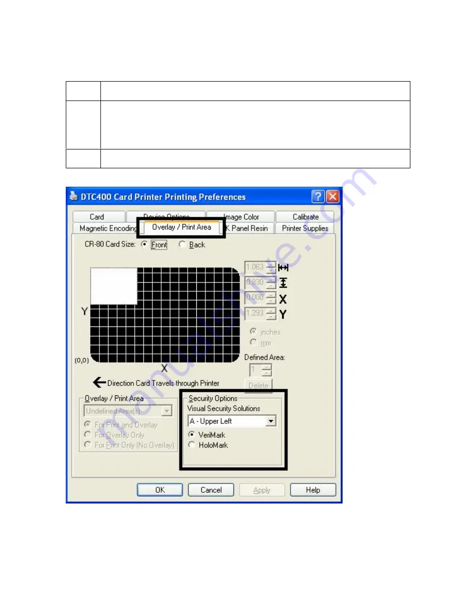 Fargo FARGO DTC 400 User Manual Download Page 249