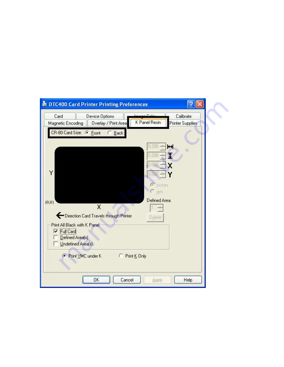 Fargo FARGO DTC 400 User Manual Download Page 253