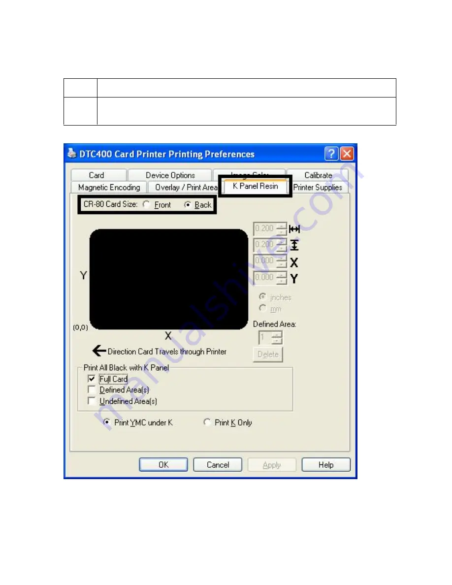 Fargo FARGO DTC 400 User Manual Download Page 256