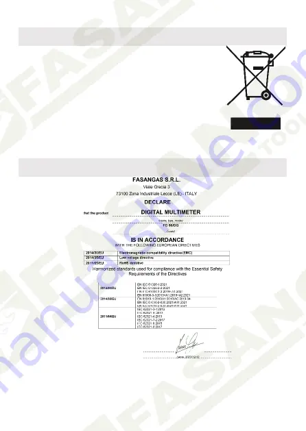 FASANO TOOLS FG 98/DG Manual Download Page 27