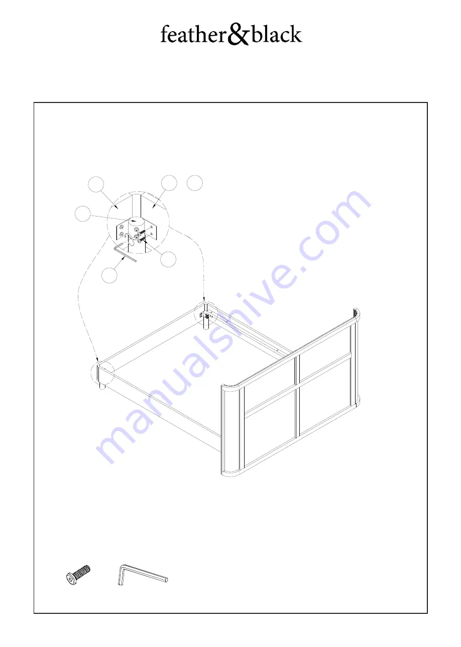 feather&black Jacob Bed Assembly Instructions Manual Download Page 6