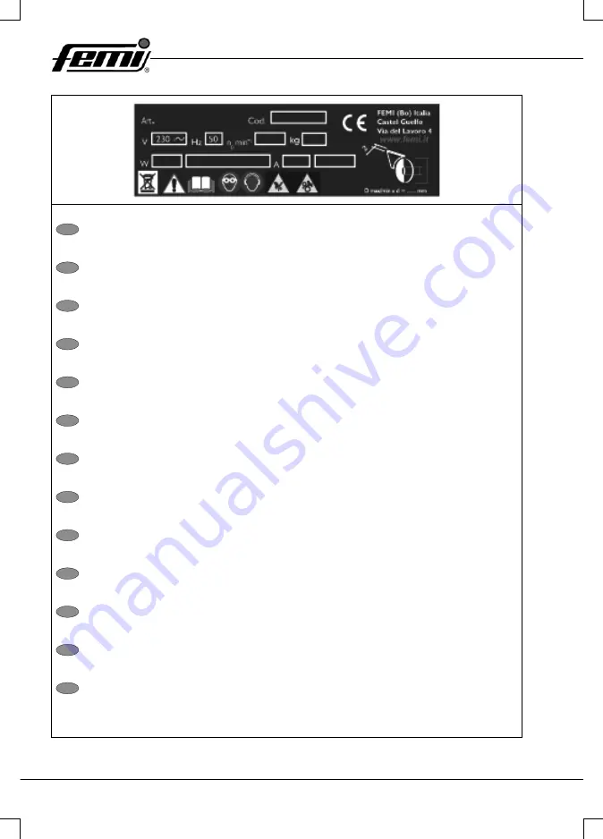 Femi 732 User Manual Download Page 28