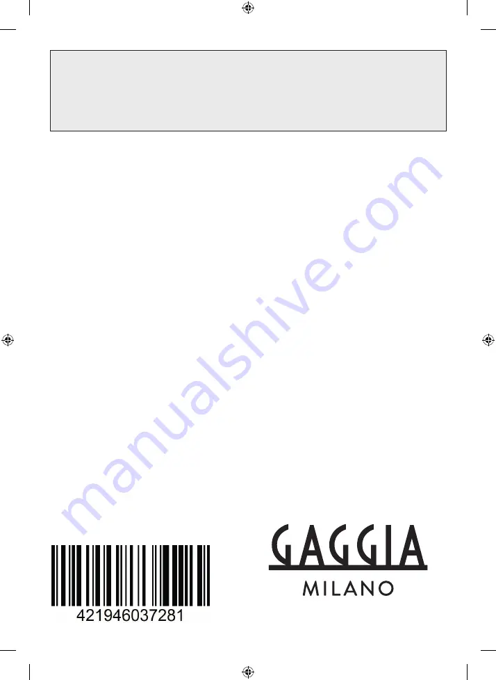 Gaggia Milano RI8260/47 User Manual Download Page 48