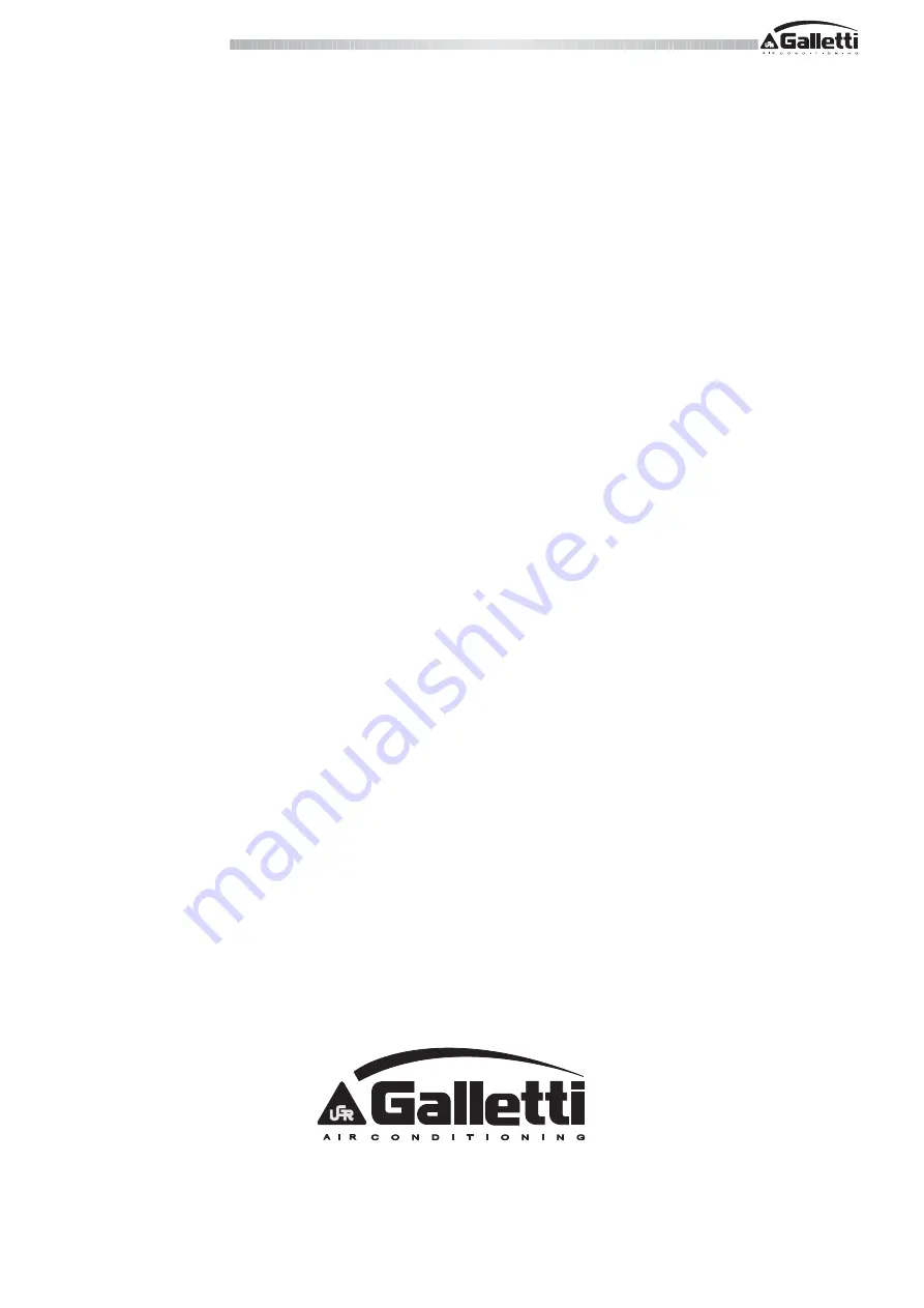 Galletti MSA Series User Manual Download Page 16