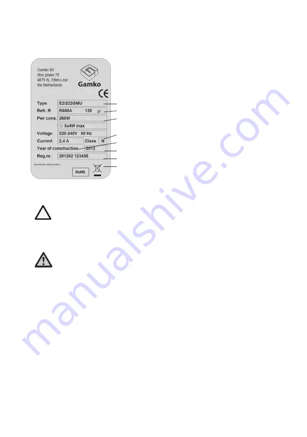 Gamko E3 Series User Manual Download Page 60