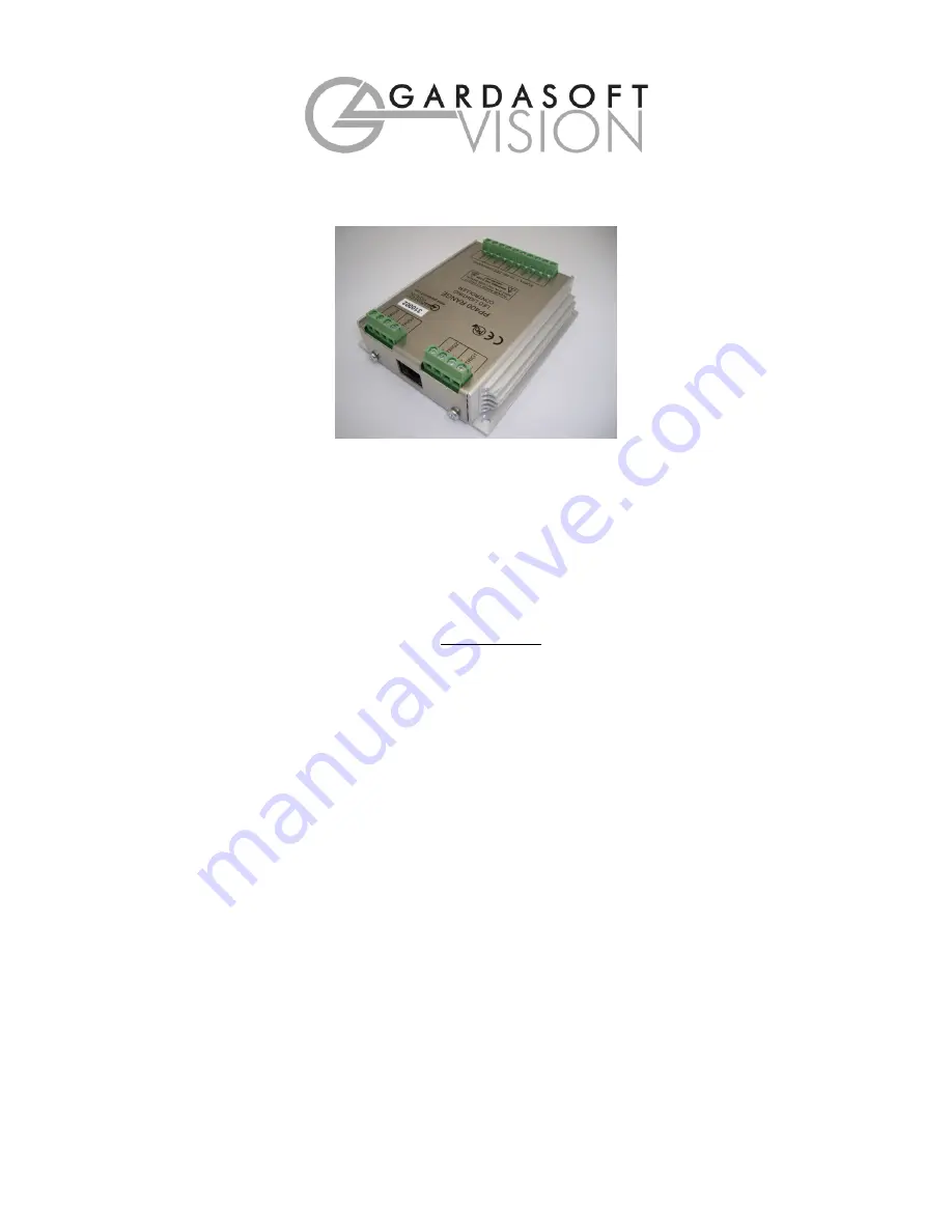 Gardasoft Vision PP420 User Manual Download Page 1