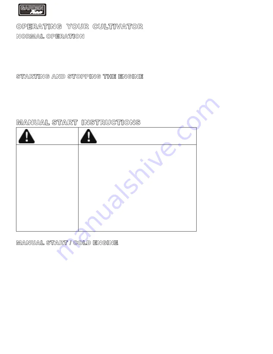 Garden Trax GTW33 Instructions Manual Download Page 11