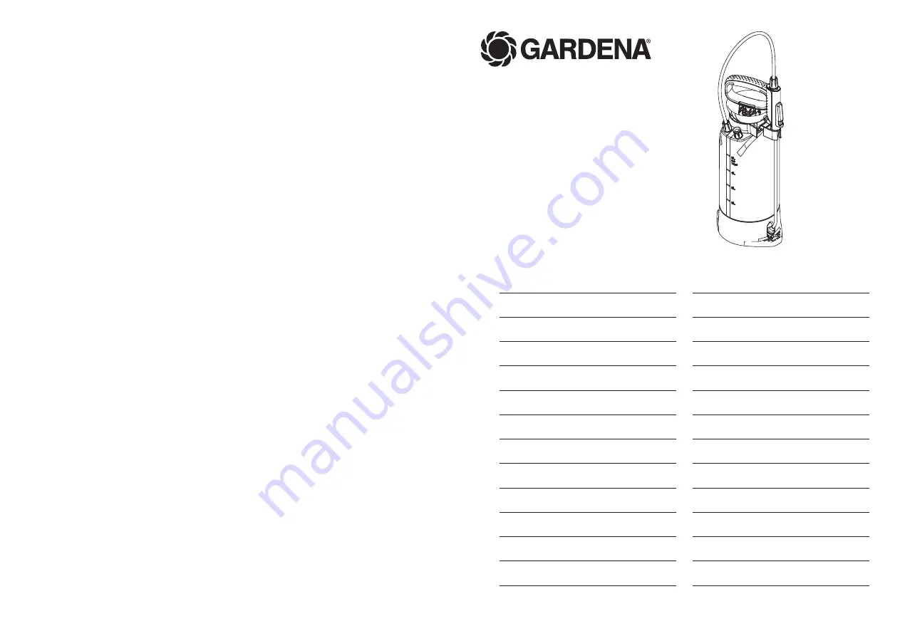 Gardena 5L Comfort Operator'S Manual Download Page 1