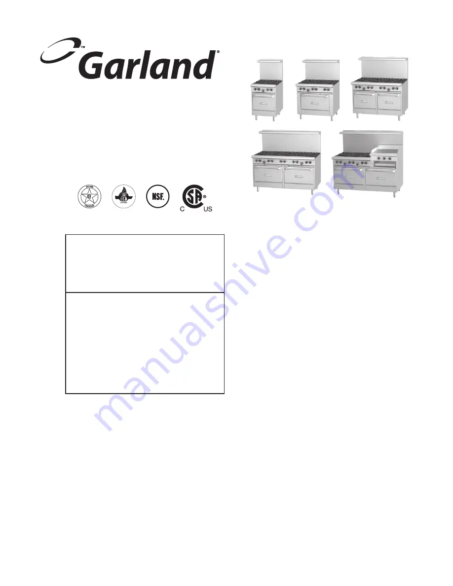 Garland G Series Installation And Operation Manual Download Page 31