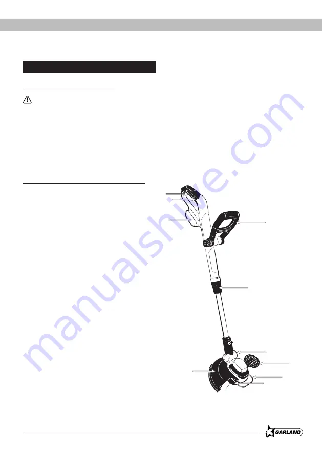 Garland XTRIM KEEPER 20V 255 Instruction Manual Download Page 9