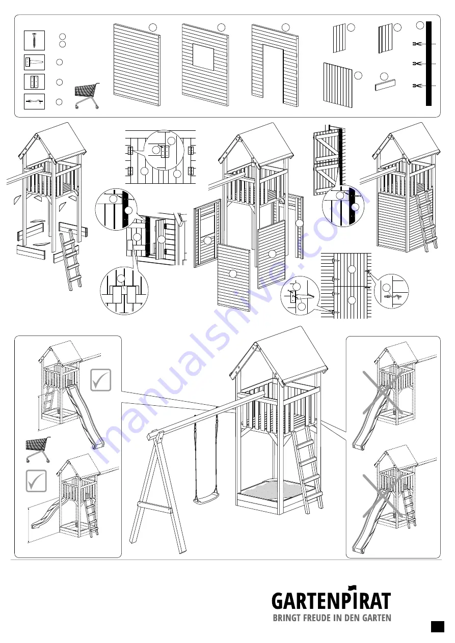 gartenpirat GP1120 Premium S Assembly Instruction Manual Download Page 8