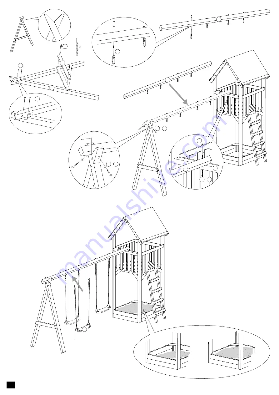 gartenpirat Spielturm Premium M GP1121 Скачать руководство пользователя страница 7