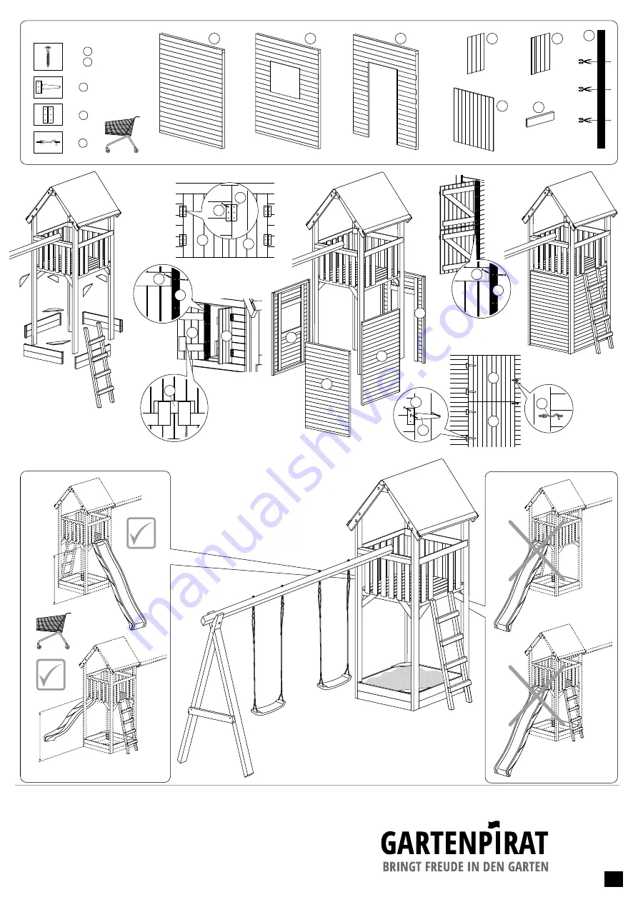 gartenpirat Spielturm Premium M GP1121 Скачать руководство пользователя страница 8