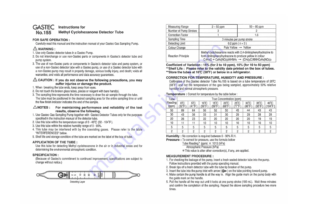 Gastec 155 Instructions Download Page 1