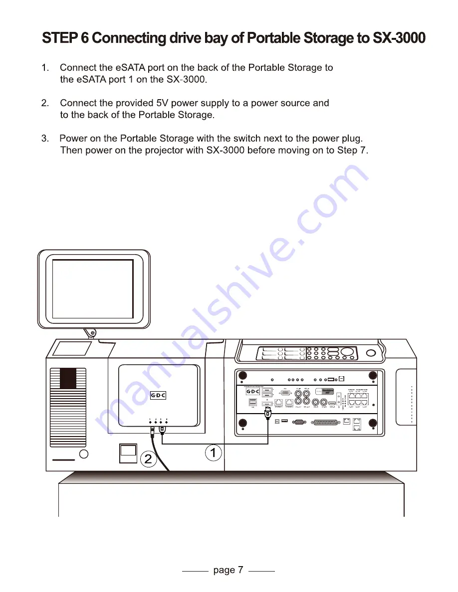 GDC SX-3000 Quick Start Manual Download Page 7