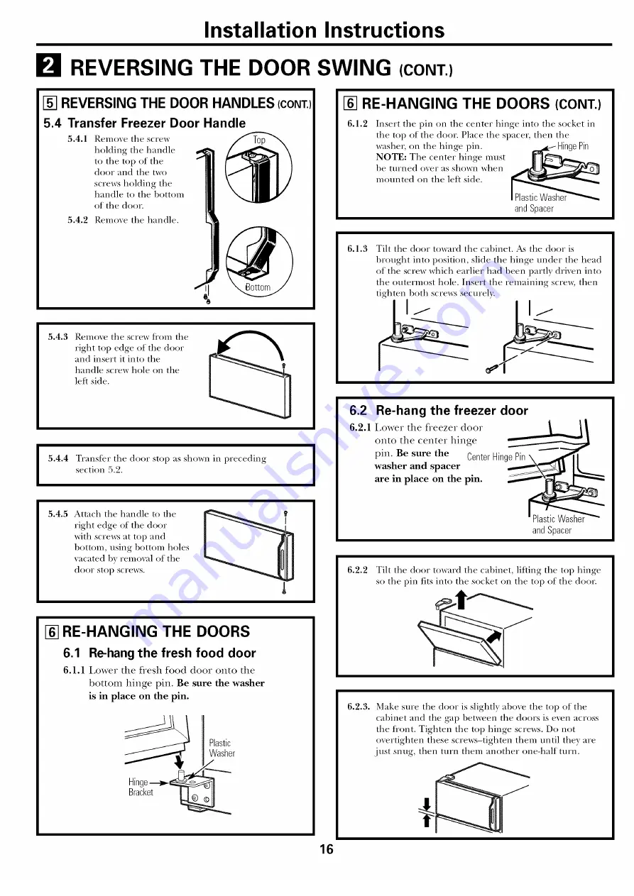 GE 16 Owner'S Manual And Installation Instructions Download Page 16