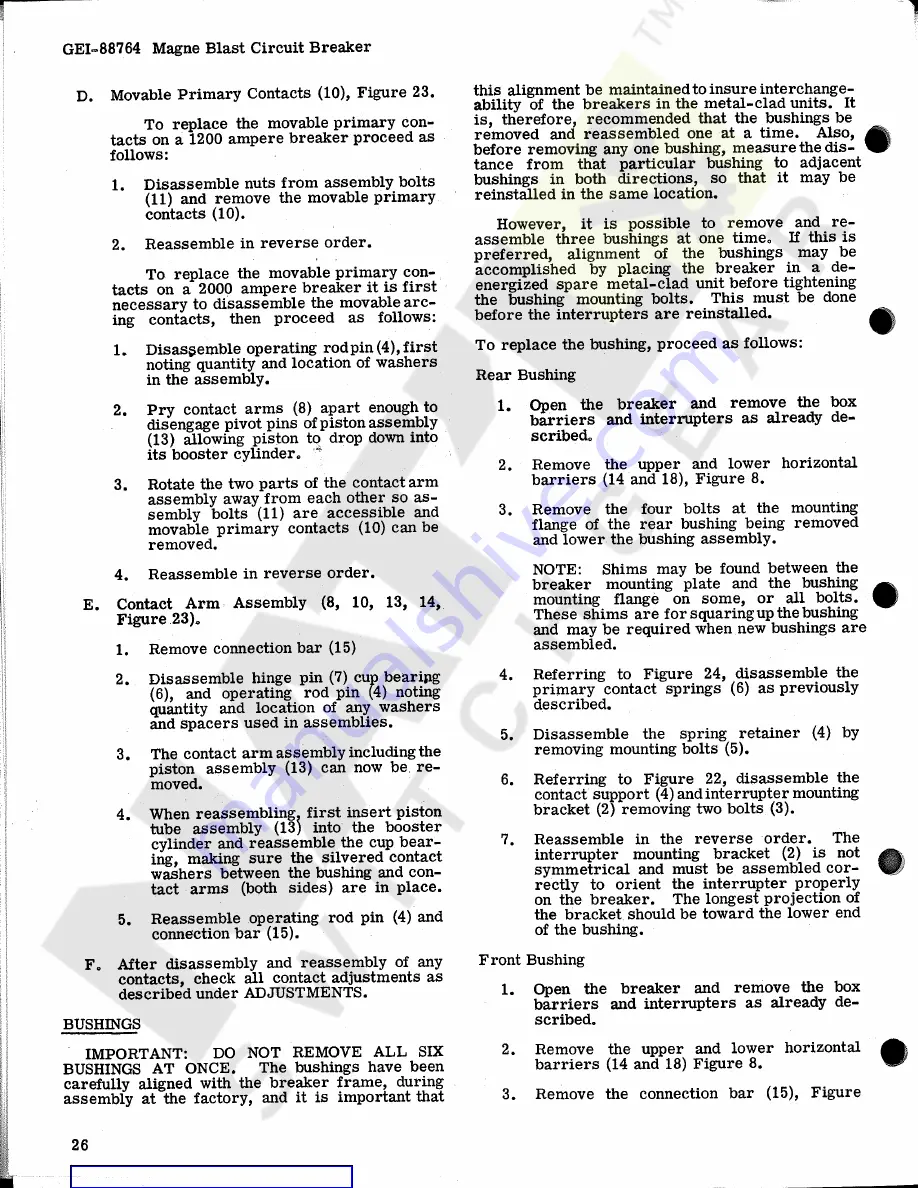 GE AM-13.8-500-5C Instructions Manual Download Page 26