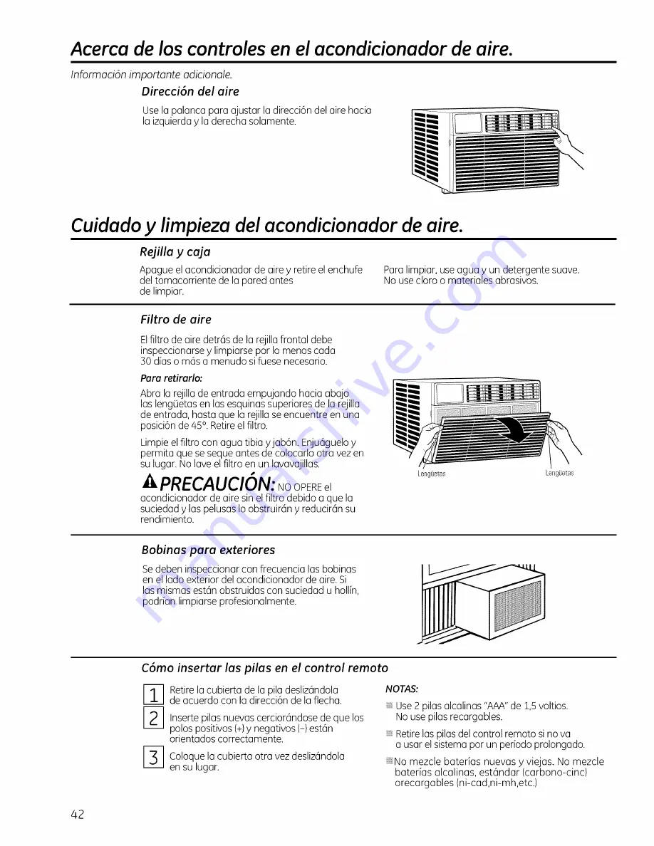 GE Appliances AEZ24 Owner'S Manual And Installation Instructions Download Page 42