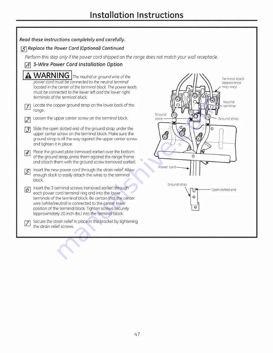 GE Appliances P2B930 Скачать руководство пользователя страница 47