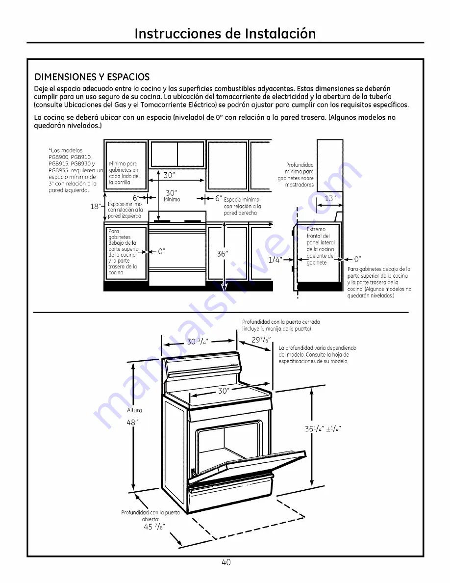 GE Appliances P2B930 Owner'S Manual And Installation Instructions Download Page 100