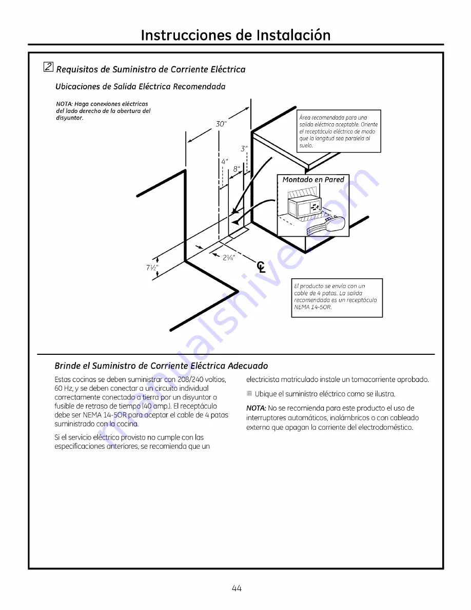 GE Appliances P2B930 Owner'S Manual And Installation Instructions Download Page 104