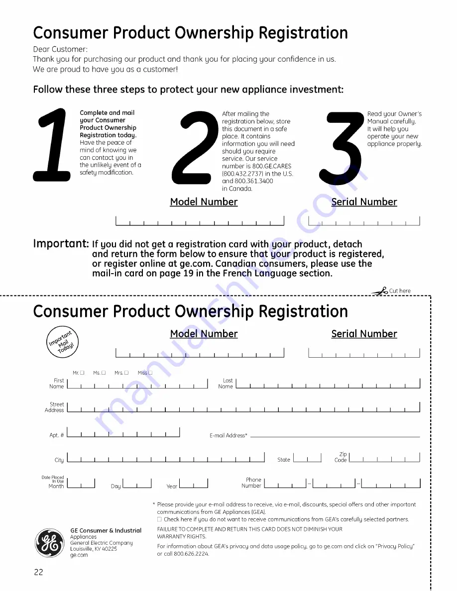 GE GLD8760NSS Owner'S Manual Download Page 22