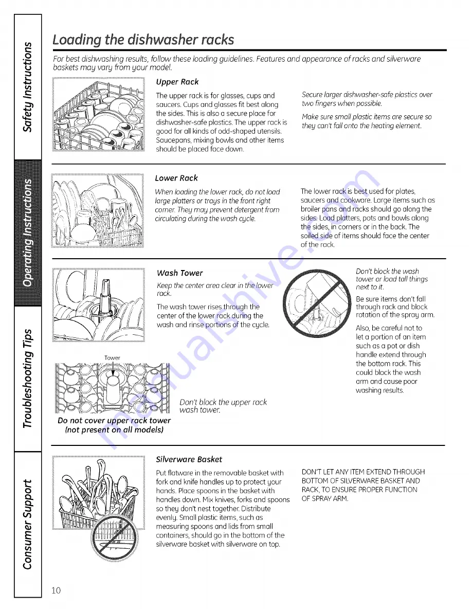 GE GSD4000NBB Owner'S Manual Download Page 10