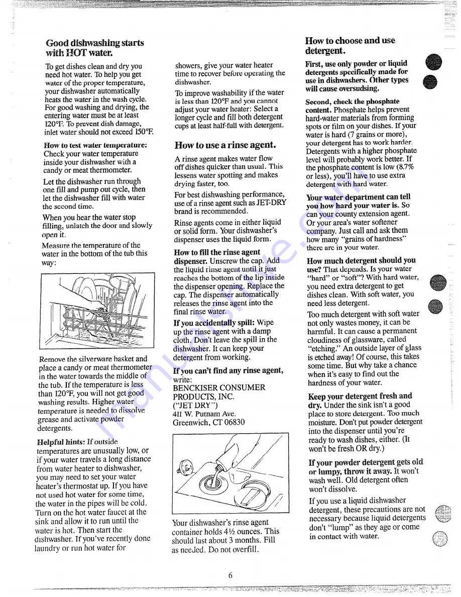 GE GSD800 Use And Care Manual Download Page 6