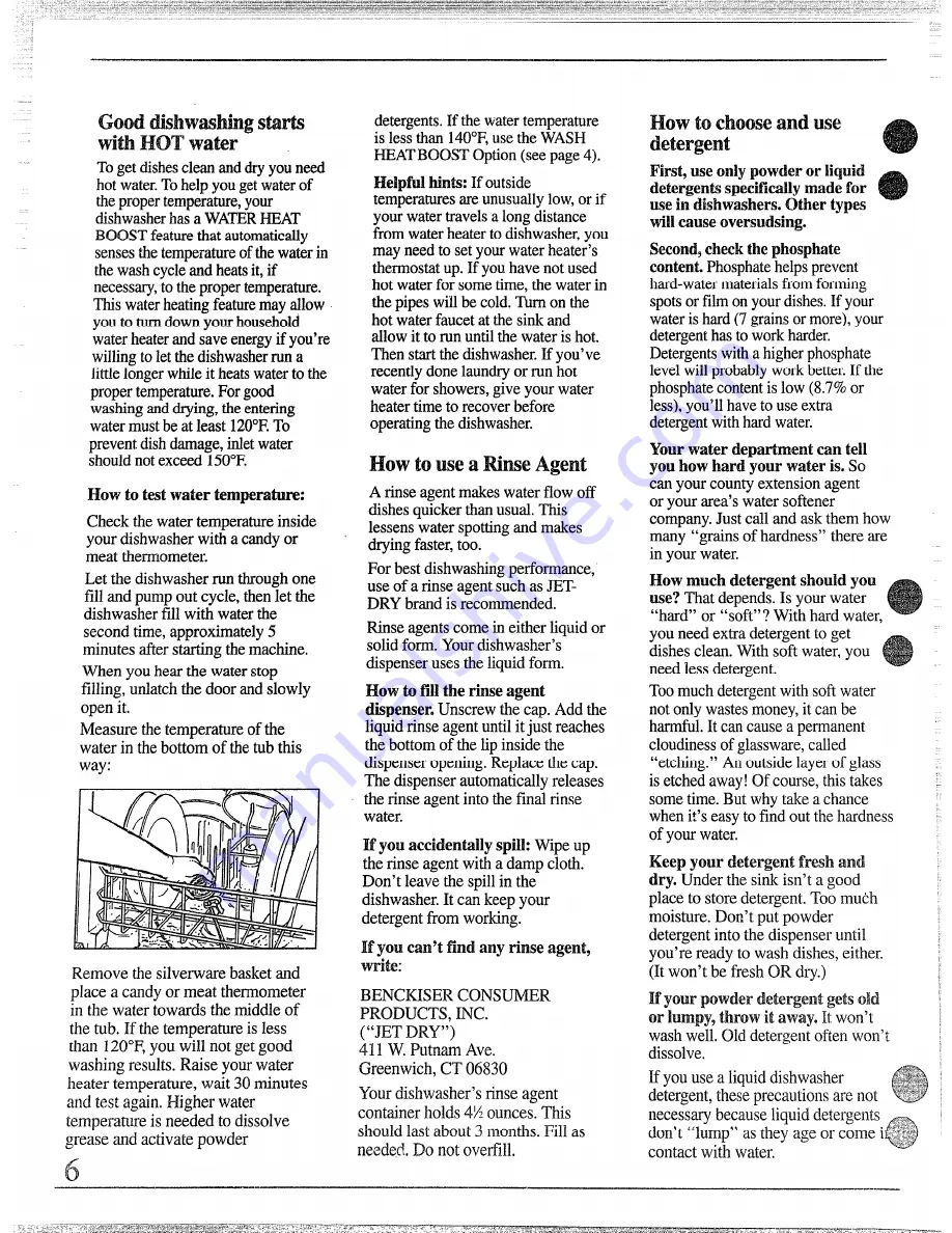 GE GSD970 P Use And Care Manual Download Page 6