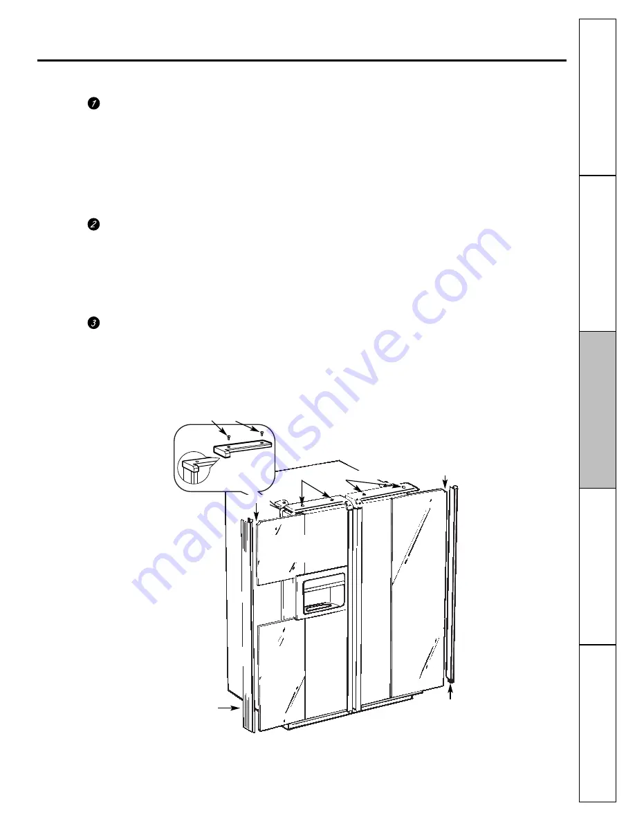 GE GSHF3KGX Owner'S Manual And Installation Download Page 63