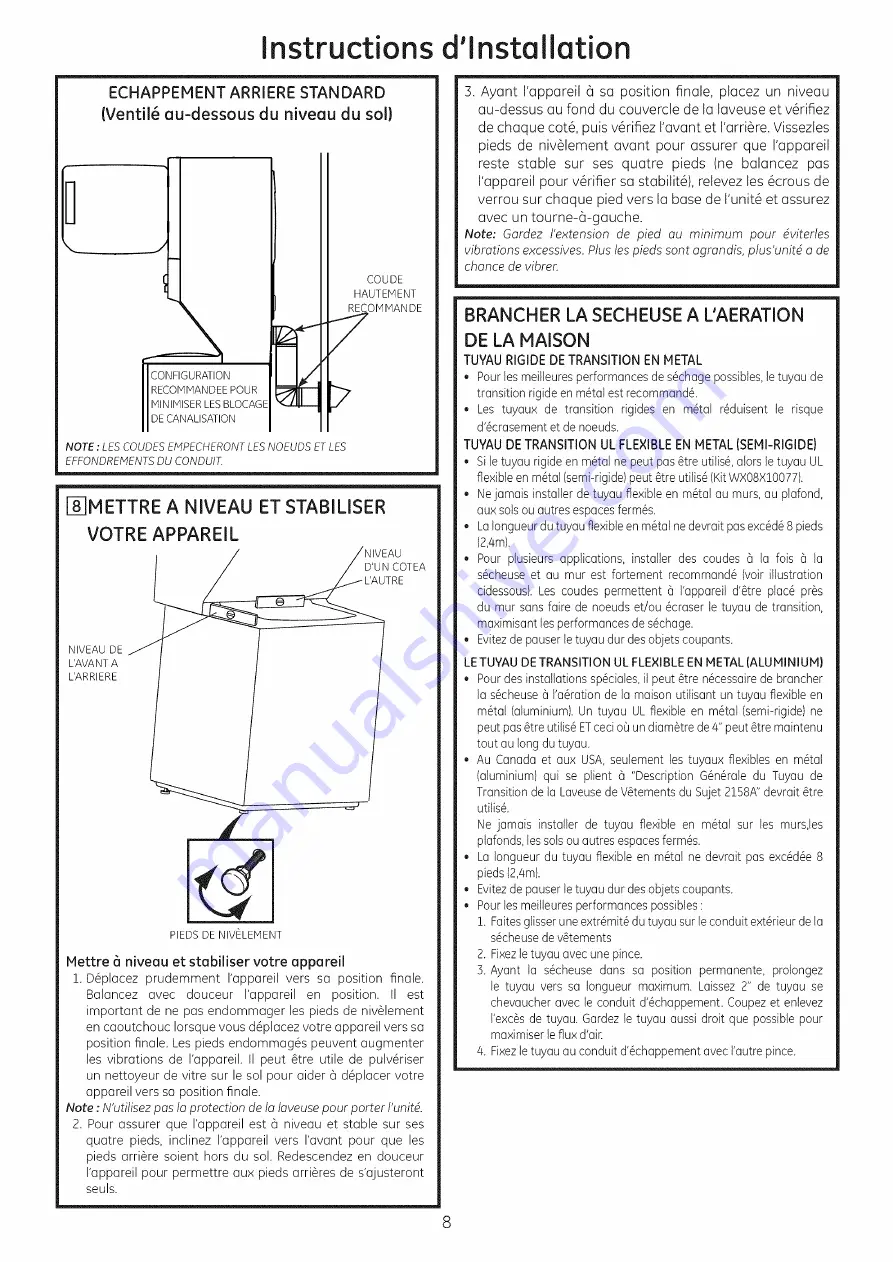 GE GUD27GSSJ1WW Installation Instructions Manual Download Page 20