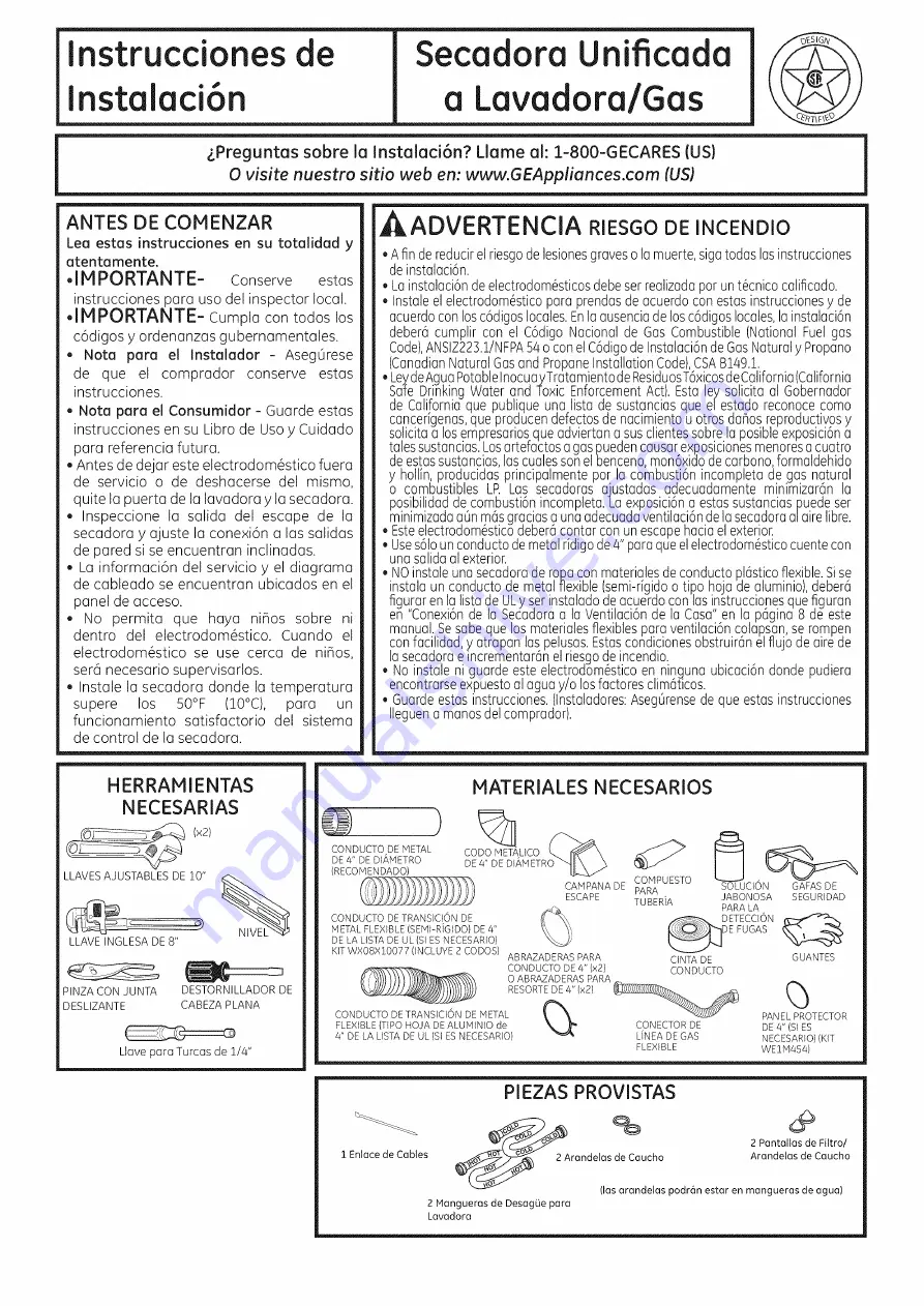 GE GUD27GSSJ1WW Installation Instructions Manual Download Page 25