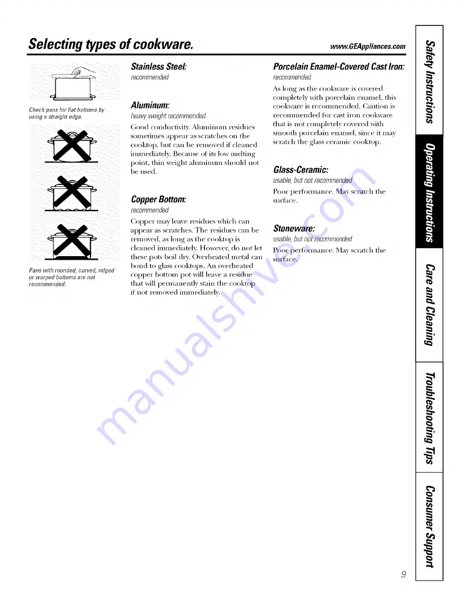 GE JCBS55 Owner'S Manual Download Page 9