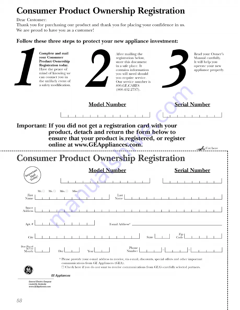 GE JGB910  and Owner'S Manual & Installation Instructions Download Page 58