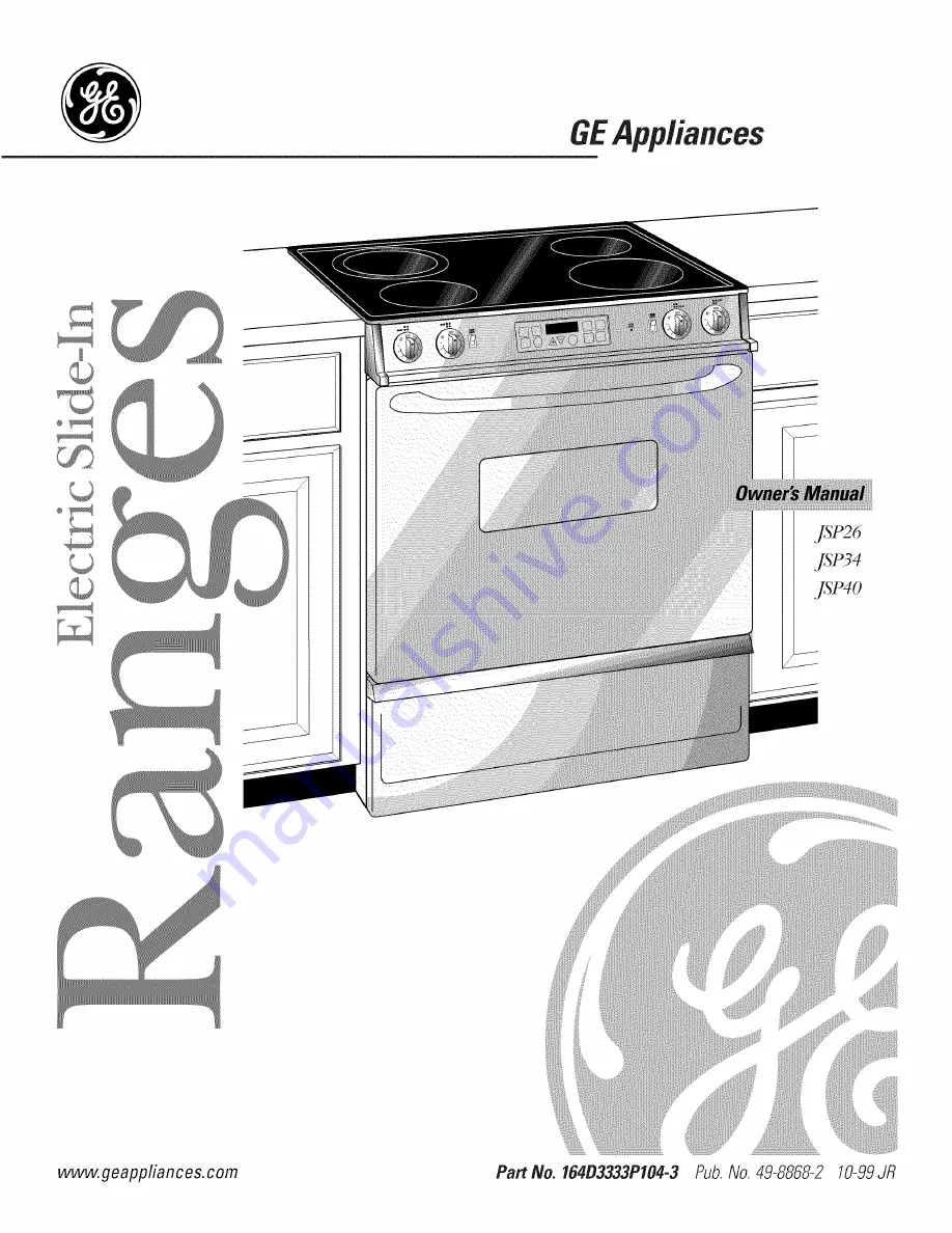 GE JSP26 Owner'S Manual Download Page 1