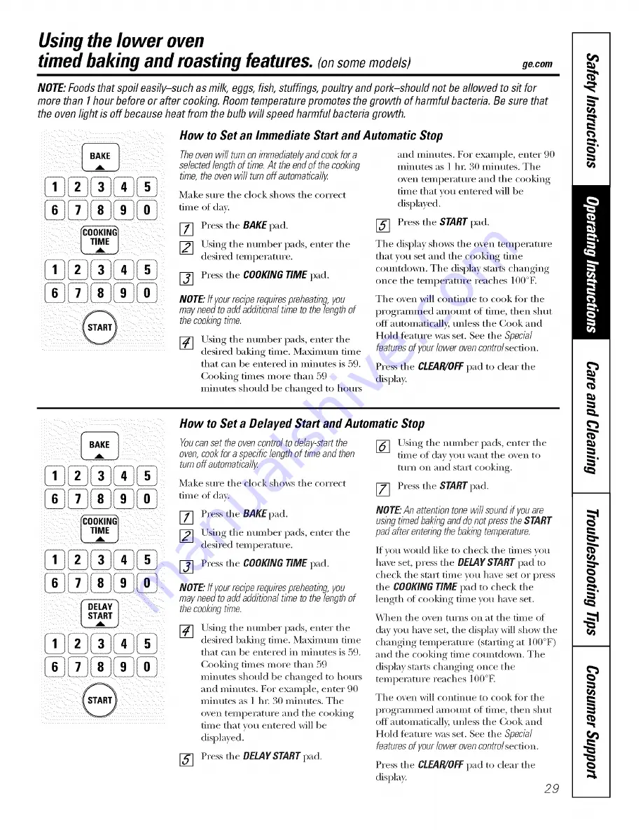 GE JTP86 Owner'S Manual Download Page 29