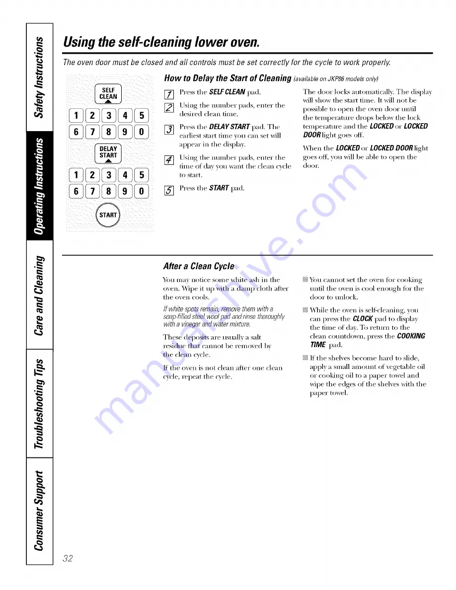 GE JTP86 Owner'S Manual Download Page 32