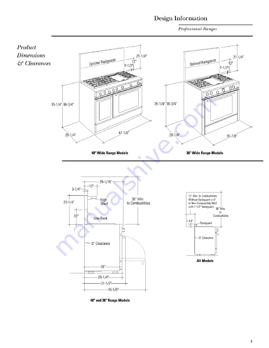 GE Monogram ZDP48N4G Installation Instructions Manual Download Page 4