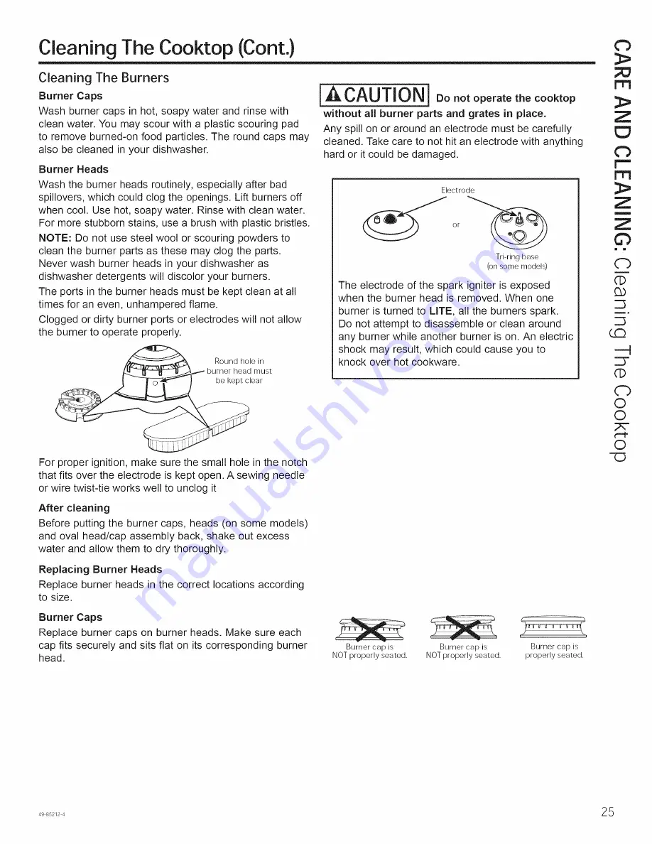 GE P2B940DEH1WW Owner'S Manual Download Page 25