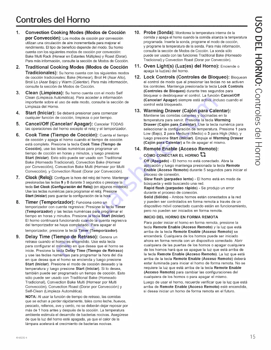 GE P2B940DEH1WW Owner'S Manual Download Page 47