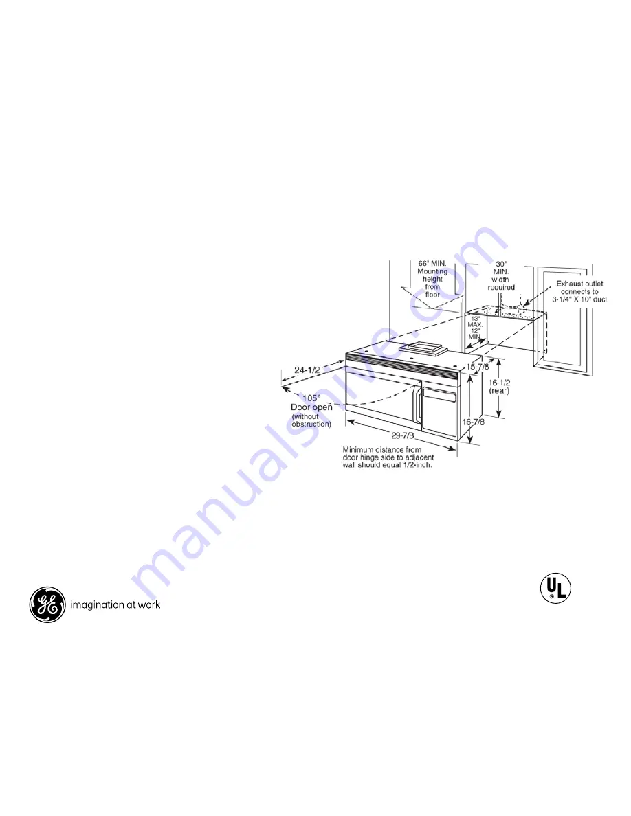 GE PNM1971SRSS Dimensions And Installation Information Download Page 1