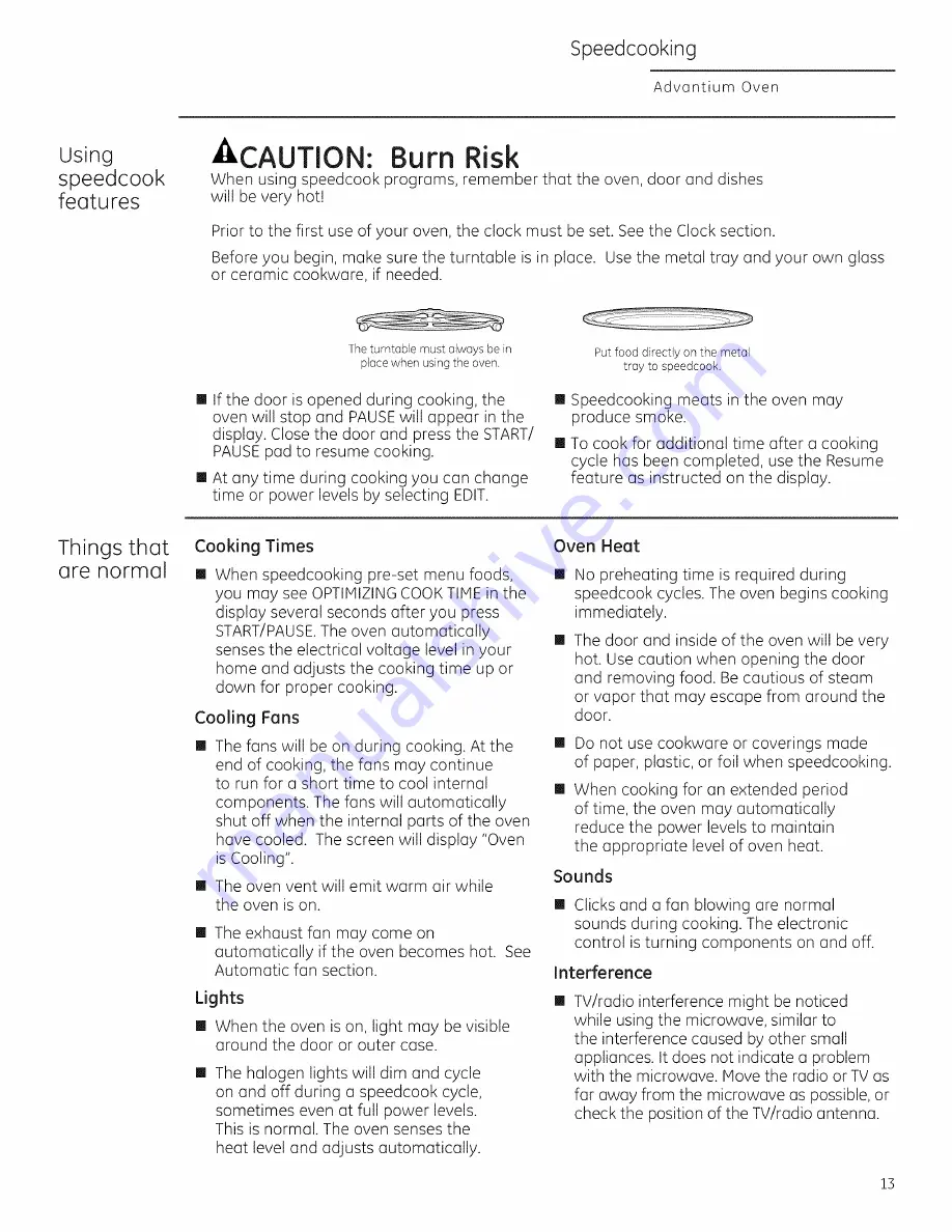 GE Profile Advantium PSA1200 Скачать руководство пользователя страница 13