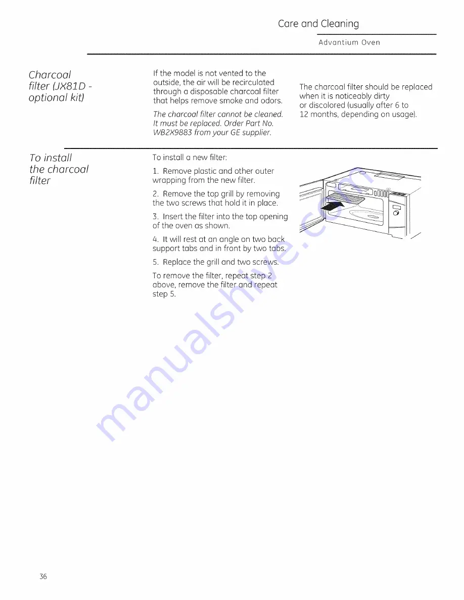 GE Profile Advantium PSA1200 Owner'S Manual Download Page 36