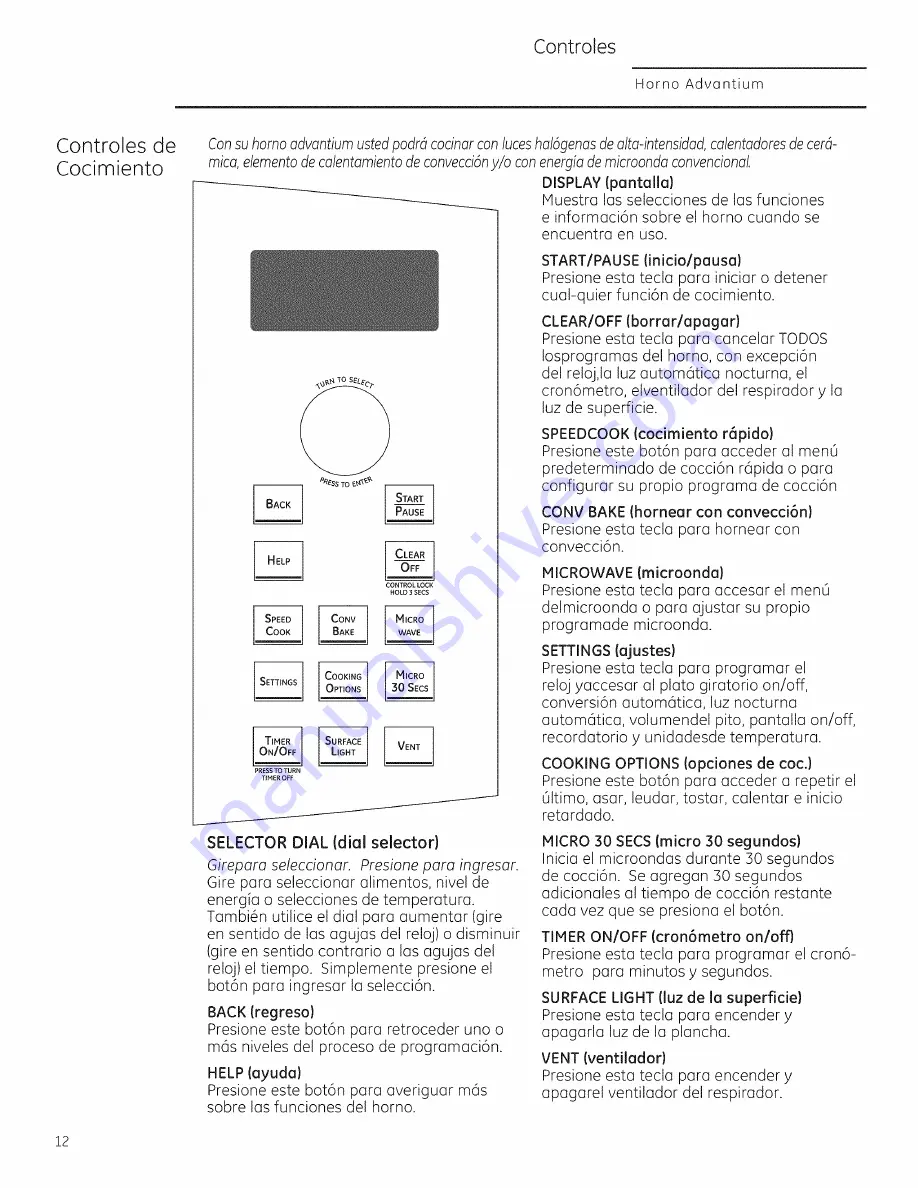 GE Profile Advantium PSA1200 Owner'S Manual Download Page 52