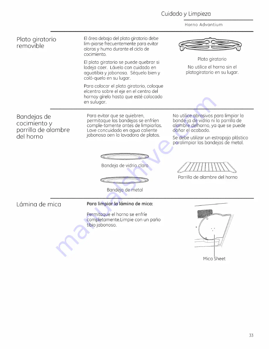 GE Profile Advantium PSA1200 Owner'S Manual Download Page 73