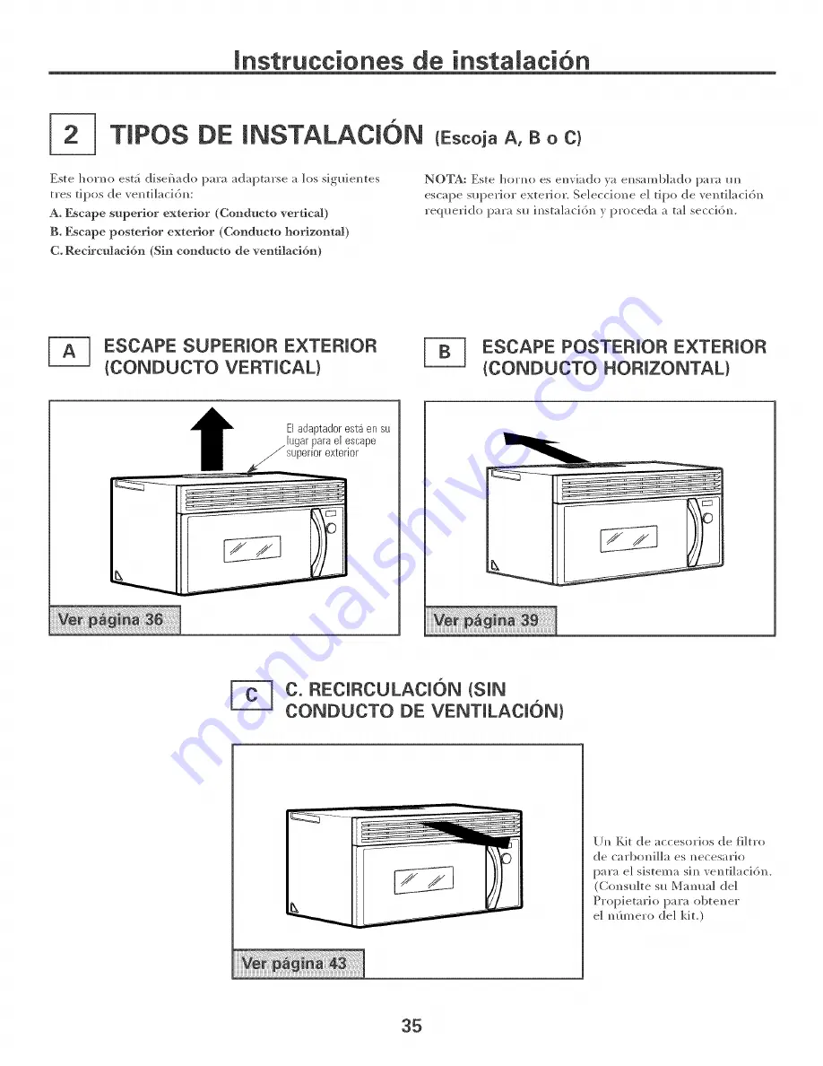 GE Profile Spacemaker JVM1490 Installation Instructions Manual Download Page 35