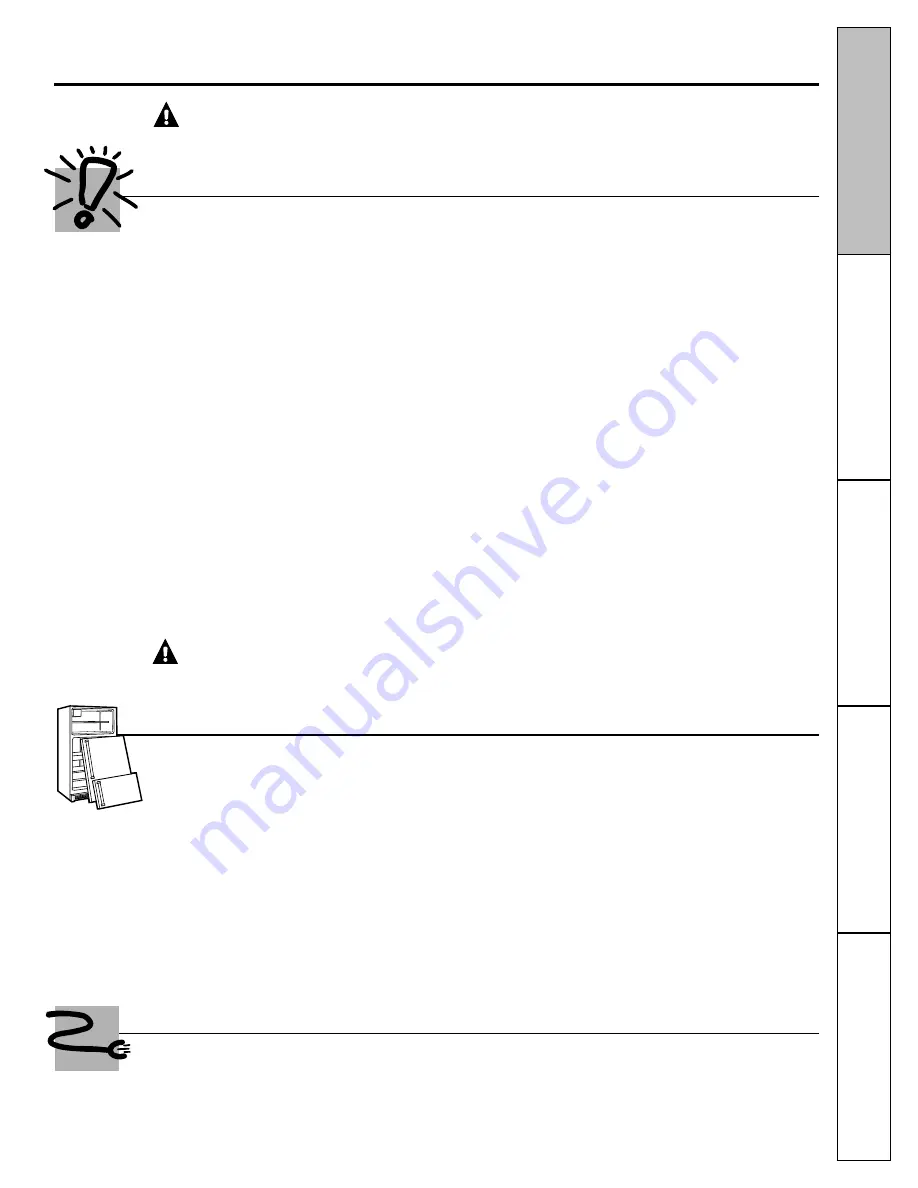 GE SIDE-BY-SIDE REFRIGERATOR 26 Owner'S Manual And Installation Download Page 49